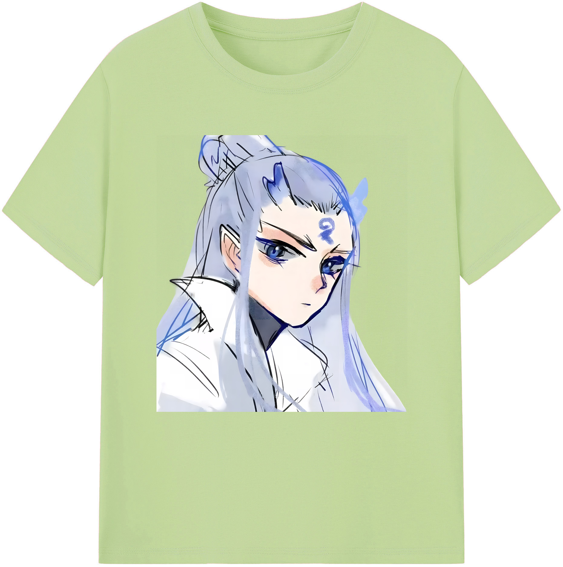 （画像用） Ne Zha 2 ナタ 魔童の大暴れ 綿100％半袖Tシャツ（フロントプリント）